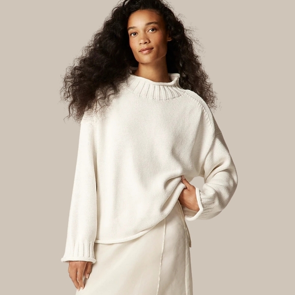 J. Crew Sweaters - New! J. Crew 2025 Rollneck Sweater Ivory S